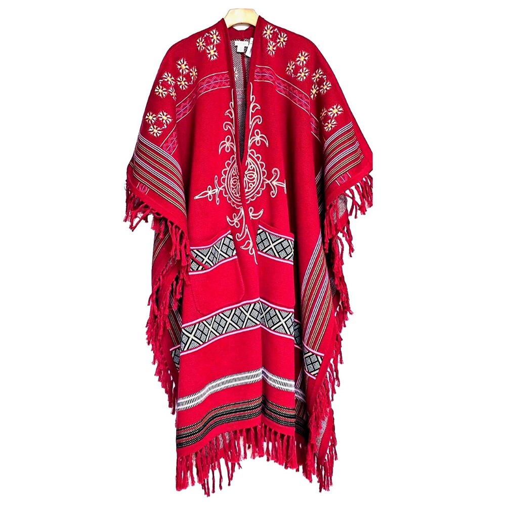 New SUNDANCE CATALOG COLLECTORS Heavy Blanket Poncho Wrap Prototype Sample S-XL